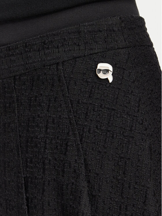 KARL LAGERFELD KARL LAGERFELD Mini sukně B3W12021 Černá A-Line Fit