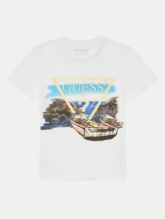 Guess Guess Tricou L5GI07 K6XN4 Alb Regular Fit