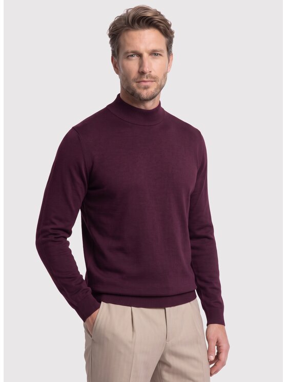 Pako Lorente Pako Lorente Sweter P26WN-2X-009 Fioletowy Regular Fit