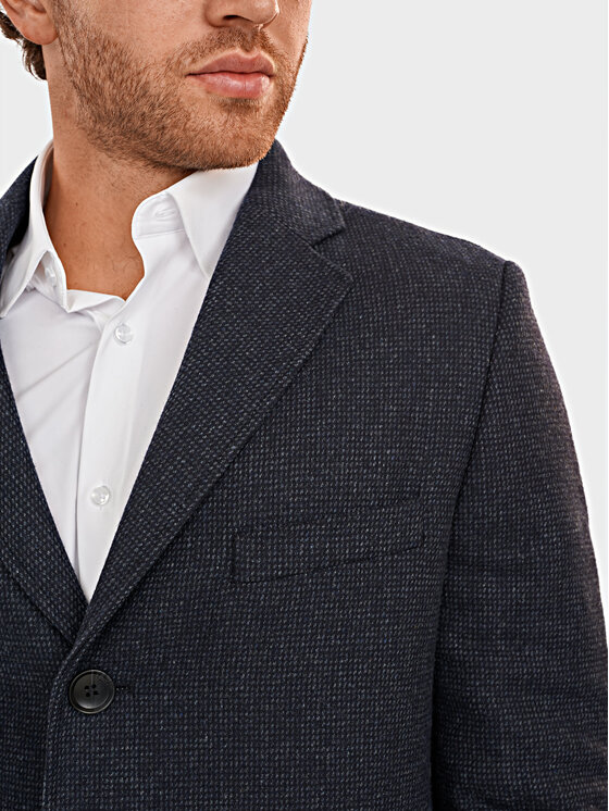 Evenemen Evenemen Płaszcz zimowy Capo Granatowy Slim Fit