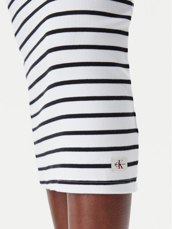 Calvin Klein Jeans Calvin Klein Jeans Sukienka letnia J20J225263 Biały Slim Fit