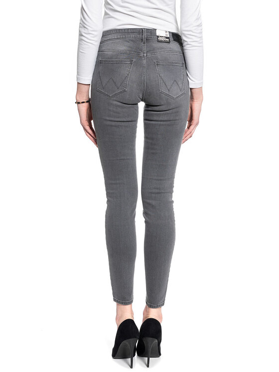 Wrangler Wrangler Jeansy SKINNY Szary Skinny Fit