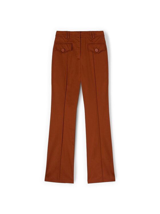 Motivi Motivi Spodnie materiałowe P02BQ004637N027 Pomarańczowy Flare Fit
