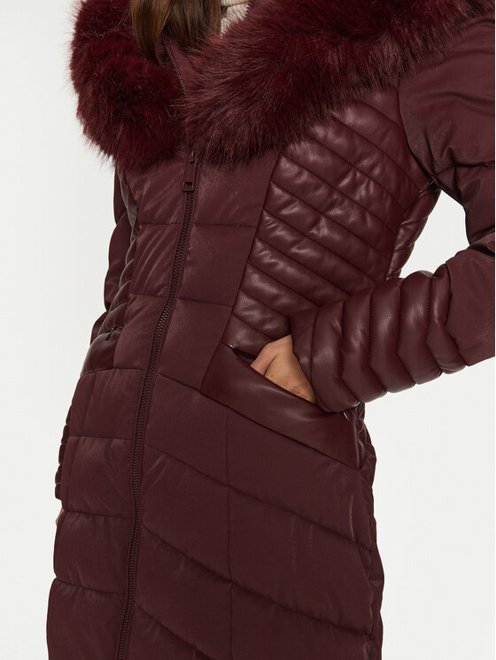 Guess Guess Vatovaná bunda New Oxana W4BL61 WGLZ0 Bordová Regular Fit