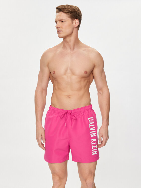 Calvin Klein Swimwear Calvin Klein Swimwear Szorty kąpielowe KM0KM01004 Różowy Regular Fit