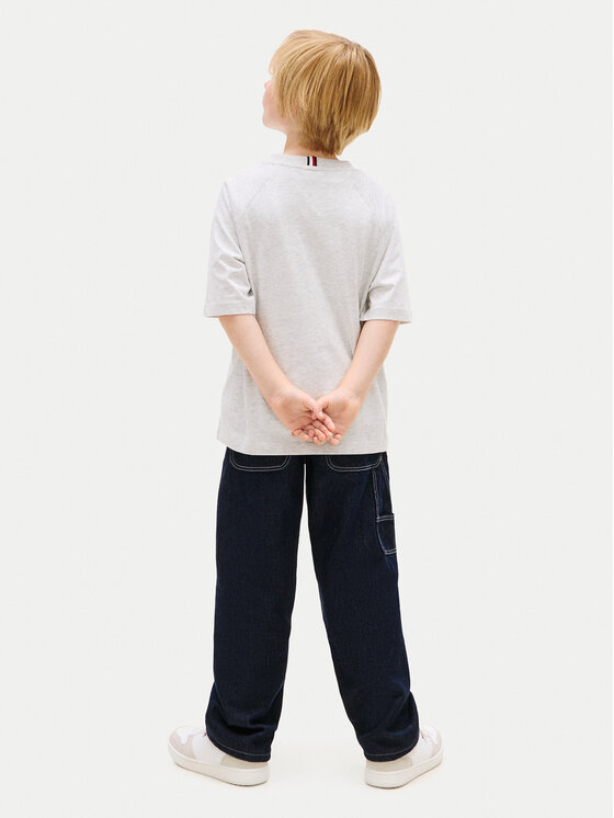 Tommy Hilfiger Tommy Hilfiger Тишърт Smiley Flag KB0KB10269 Сив Regular Fit