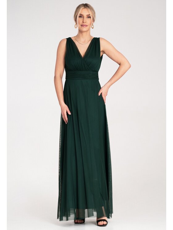 FIGL FIGL Večerní šaty M1186 Zelená Flared Fit
