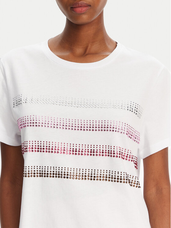 Marella Marella T-shirt Foglia 2515971042 Bianco Regular Fit