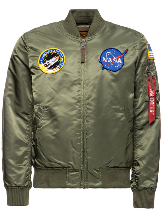 Alpha Industries Alpha Industries Bomber striukė Nasa 166107 Žalia Regular Fit