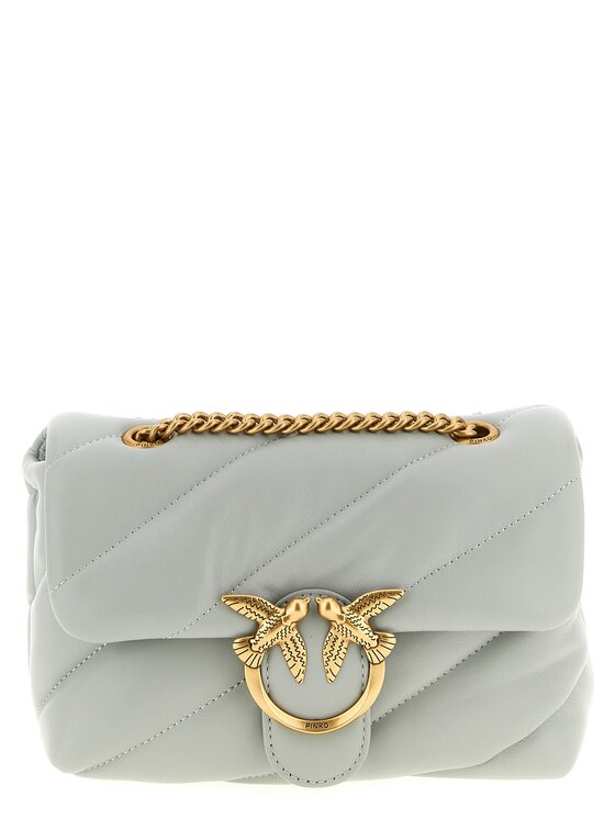 PINKO PINKO Torebka Gray Lamb Fur Crossbody Szary