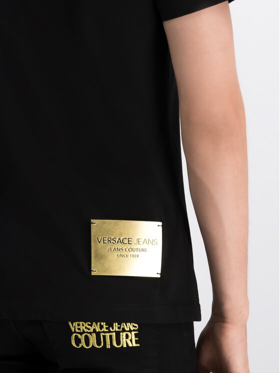 Versace Jeans Versace Jeans T-Shirt B3GTB7R2 Czarny Regular Fit