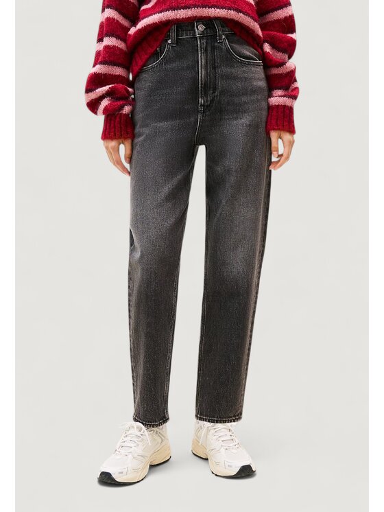 Tommy Jeans Tommy Jeans Džínsy MOM JEAN UH TPR BI01 Čierna Mom Fit