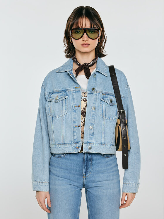 BIG STAR BIG STAR Kurtka jeansowa ELLA Niebieski Oversize