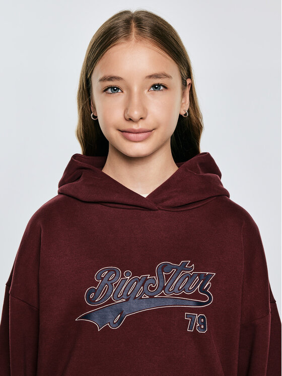 BIG STAR BIG STAR Bluza RUBILIA Bordowy Basic Fit
