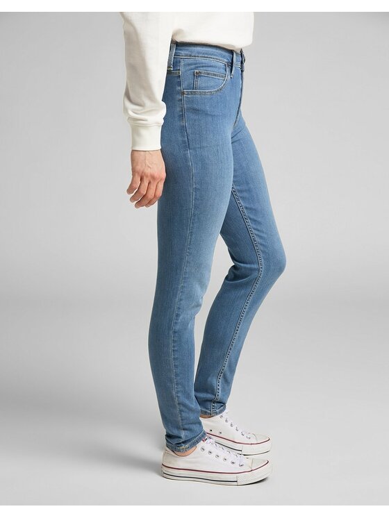 Lee Lee Jeansy SCARLETT HIGH Niebieski Skinny Fit