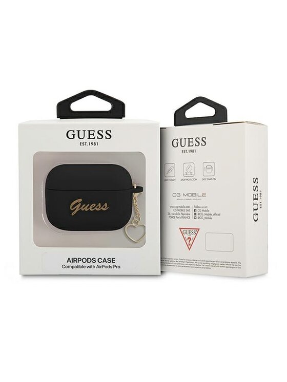 Guess Guess Etui na słuchawki AirPods Pro Czarny