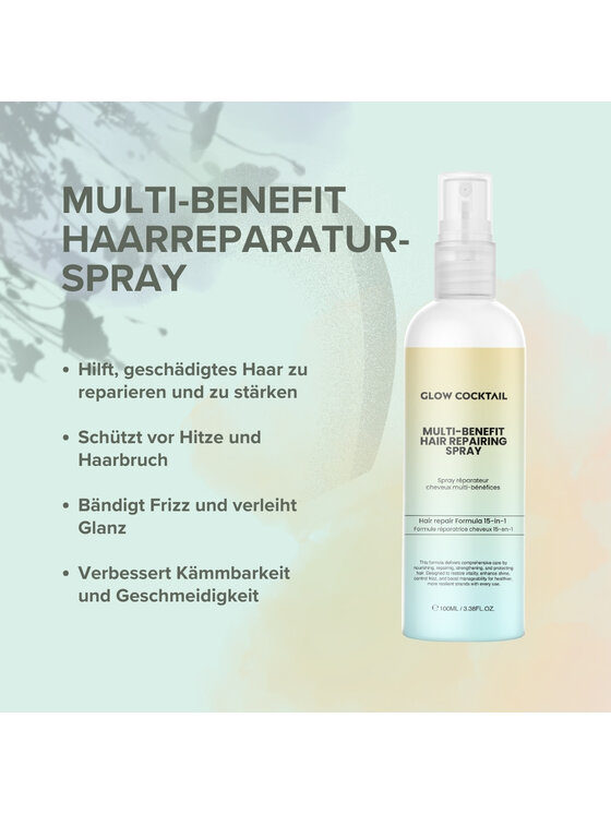 Glow Cocktail Glow Cocktail Wielofunkcyjny Spray Naprawczy do Włosów 100 ml Lakier do włosów