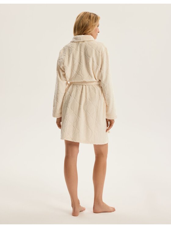 Esotiq Esotiq Szlafrok 43932 Biały Regular Fit