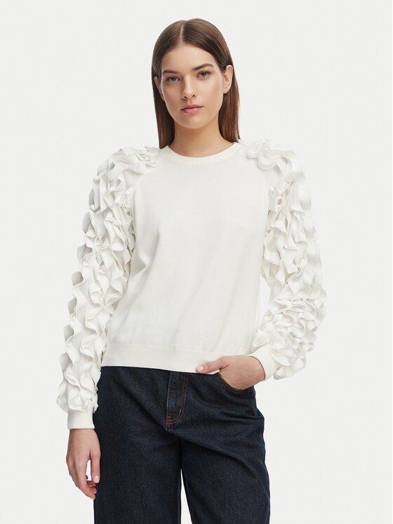 French Connection Pulover 798E1 Alb Regular Fit