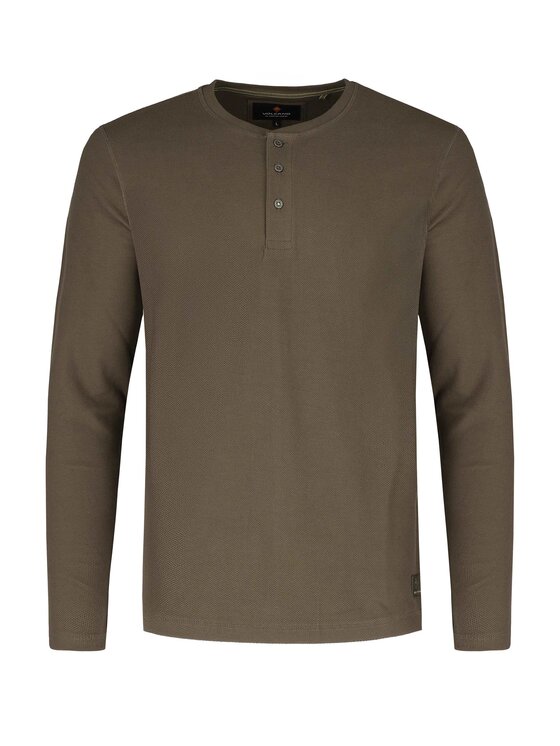 Volcano Volcano Longsleeve L-ONYX Brązowy Regular Fit
