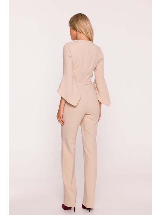 Stylove Stylove Kombinezon S416 Beżowy A-Line Fit