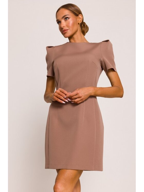 Made of Emotion Made of Emotion Sukienka wieczorowa M777 Brązowy Premium Fit