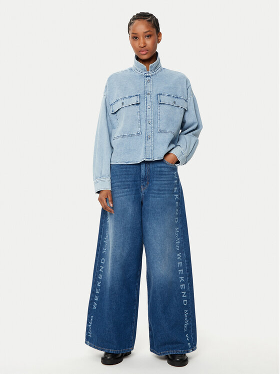 Weekend Max Mara Weekend Max Mara camicia di jeans Zemira 2515111151 Blu Boxy Fit