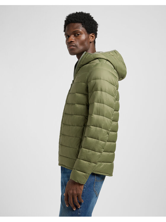 Lee Lee Kurtka zimowa PUFFER JACKET Zielony Regular Fit