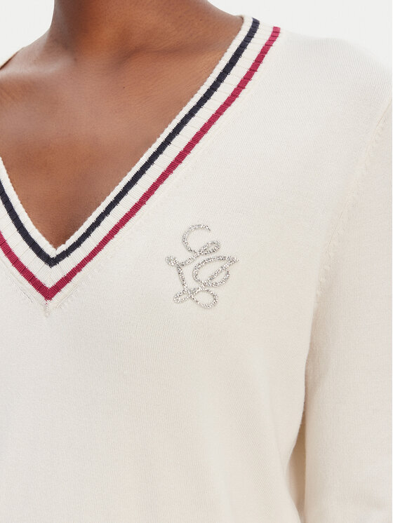 Liu Jo Sport Liu Jo Sport Maglione TA6068 MS49I Bianco Regular Fit