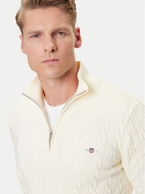 Gant Gant Sveter 8050603 Écru Regular Fit