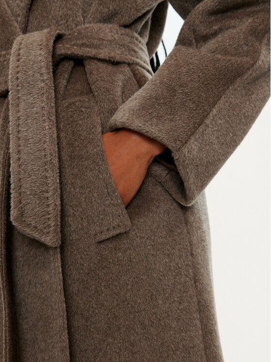 Weekend Max Mara Weekend Max Mara Palton de lână Tempera 2425016102 Maro Regular Fit
