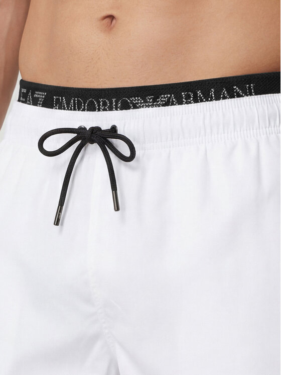 EA7 Emporio Armani EA7 Emporio Armani Pantaloni scurți pentru înot 7M001689 AF21074 U0002 Alb Regular Fit
