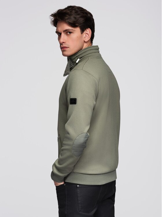 Ombre Ombre Kurtka przejściowa C645 Khaki Regular Fit