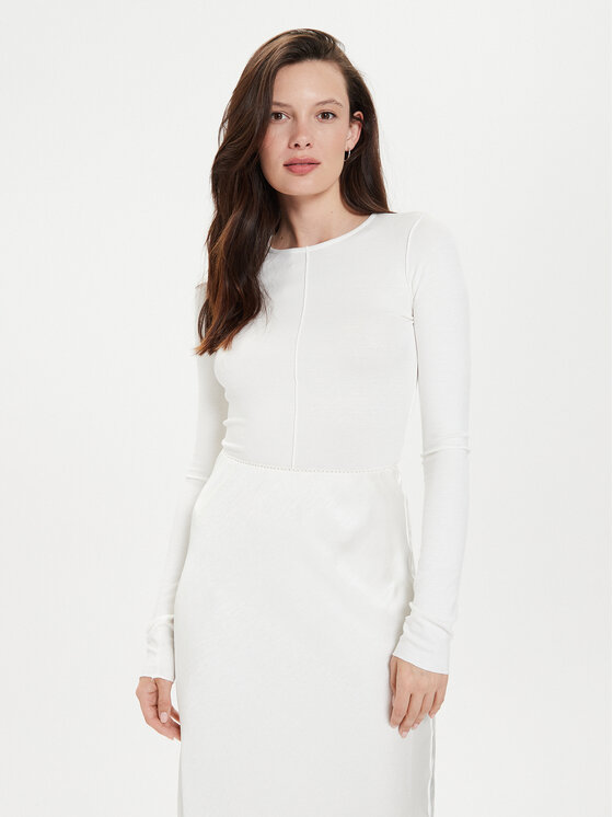 Gina Tricot Gina Tricot Bluse 21324 Weiß Slim Fit