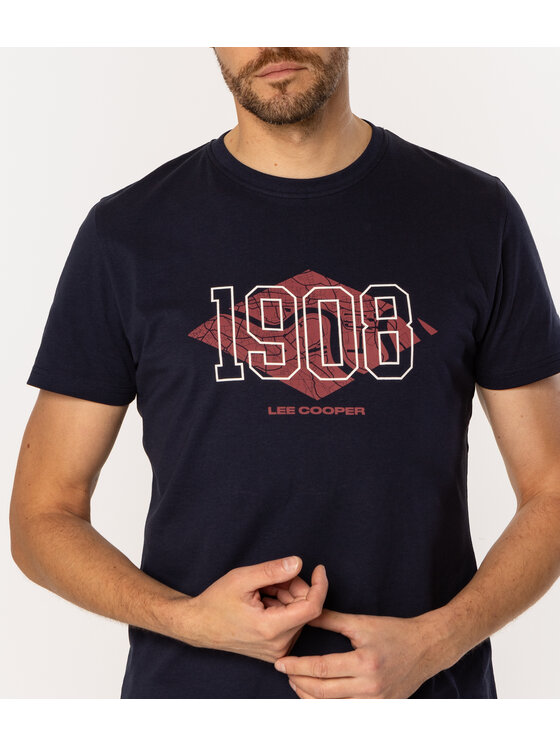 Lee Cooper Lee Cooper T-Shirt DIAMOND4 1160 Granatowy Regular Fit