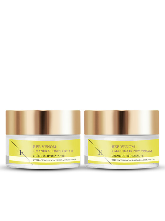 Krem na dzień i na noc Erthskin London, Jad Pszczeli + Krem z Miodem Manuka x 2