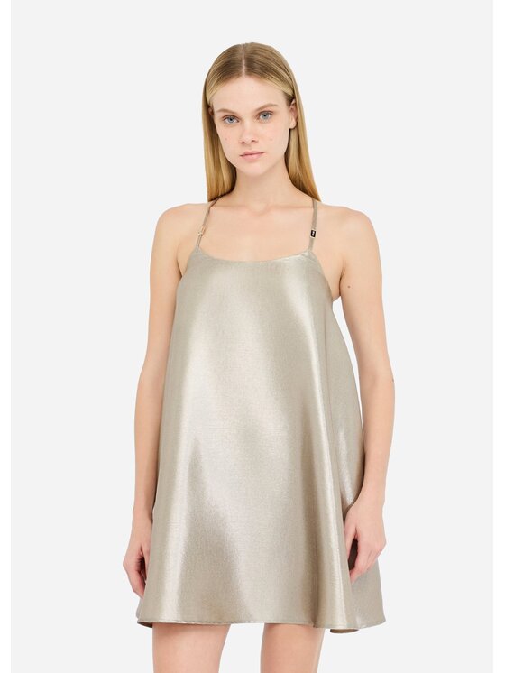 Liu Jo Sukienka wieczorowa, rozmiar 42, Złota, CF5279T002AV9567