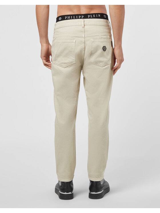 PHILIPP PLEIN PHILIPP PLEIN Jeansy 4723 Beżowy Slim Fit