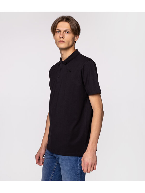 Lee Cooper Lee Cooper Polo ALAN 7124 Czarny Regular Fit