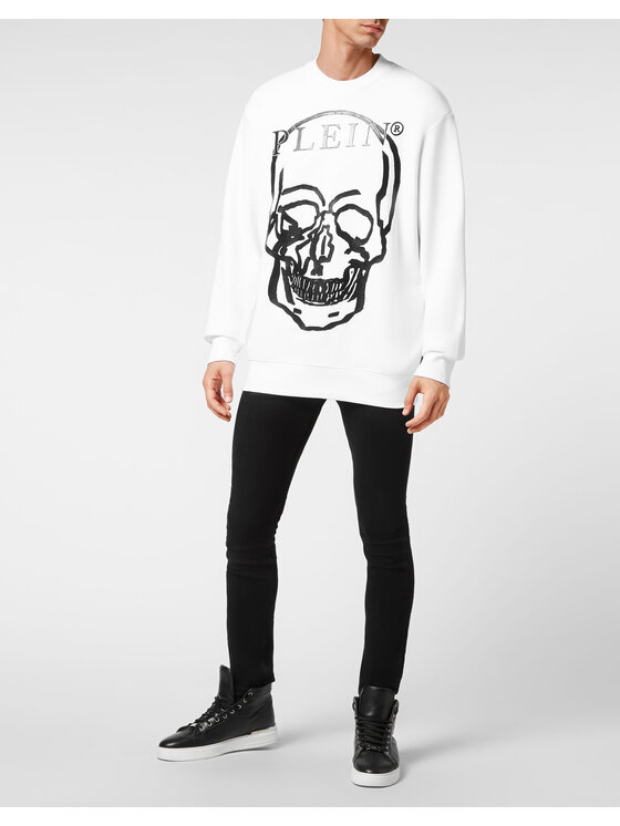 PHILIPP PLEIN PHILIPP PLEIN Bluza 239 Biały Regular Fit