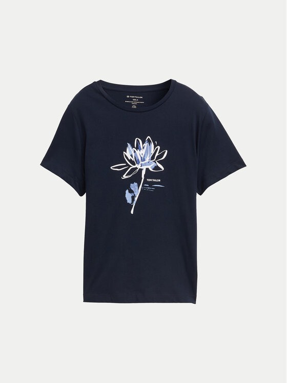 Tom Tailor Tom Tailor T-krekls 1045534 Tumši zils Regular Fit