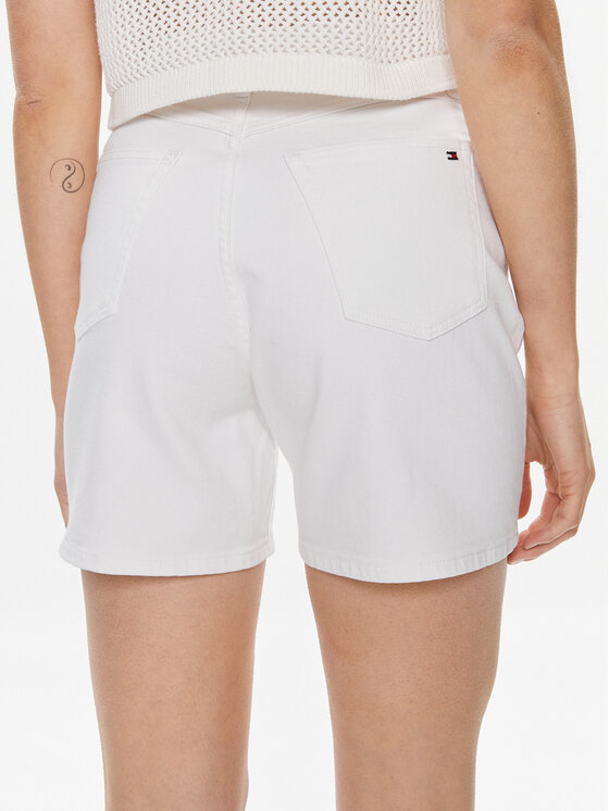Tommy Hilfiger Tommy Hilfiger Džínsové šortky WW0WW41321 Biela Regular Fit