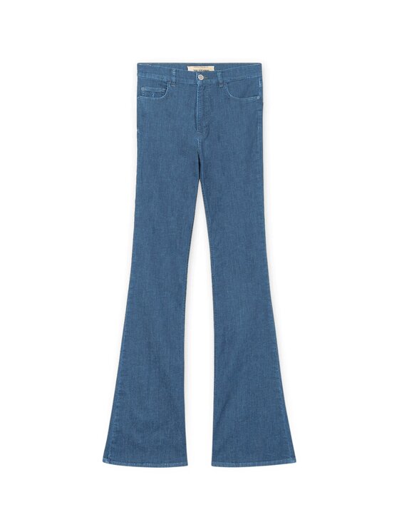 Trussardi Trussardi Jeansy P4419200364N0DF Turkusowy Flare Fit