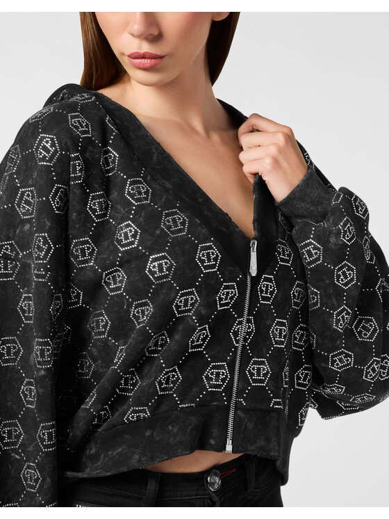 PHILIPP PLEIN PHILIPP PLEIN Bluza 26313 Czarny Regular Fit