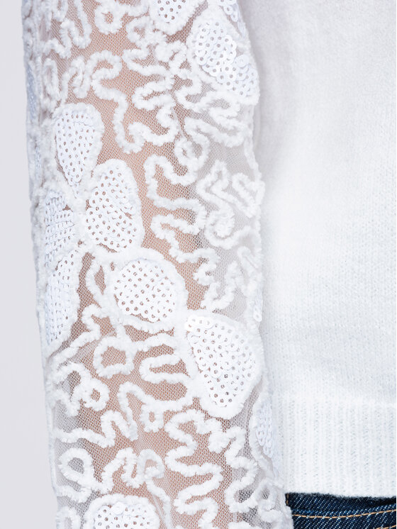 Ombre Ombre Sweter OW-SW-E0033 Biały Regular Fit