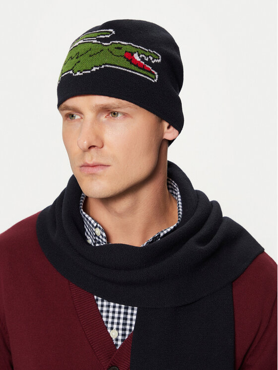 Lacoste Lacoste Set Schal und Mütze RB1515-00 Dunkelblau