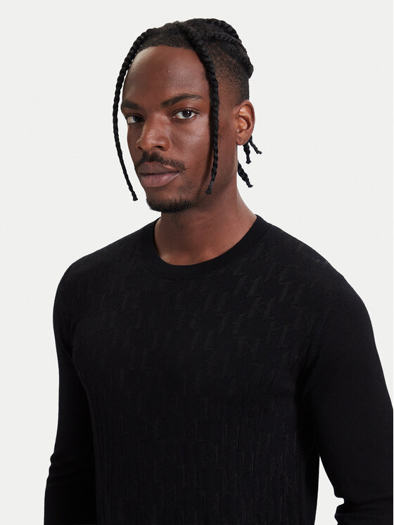 KARL LAGERFELD KARL LAGERFELD Sweter 655011 564301 Czarny Regular Fit