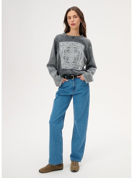 LEBRAND LEBRAND Longsleeve Nero Szary