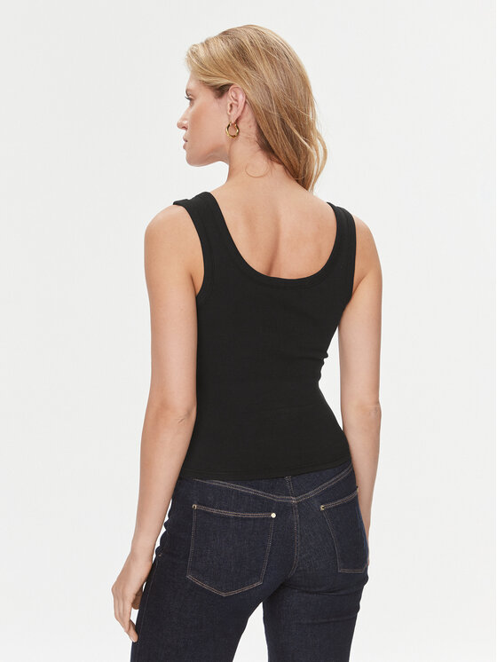 Guess Guess Top W3YP68 KA0H1 Czarny Regular Fit