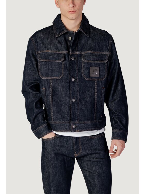 Armani Exchange Armani Exchange Kurtka skórzana XM000343 AF12284 Niebieski To Fit